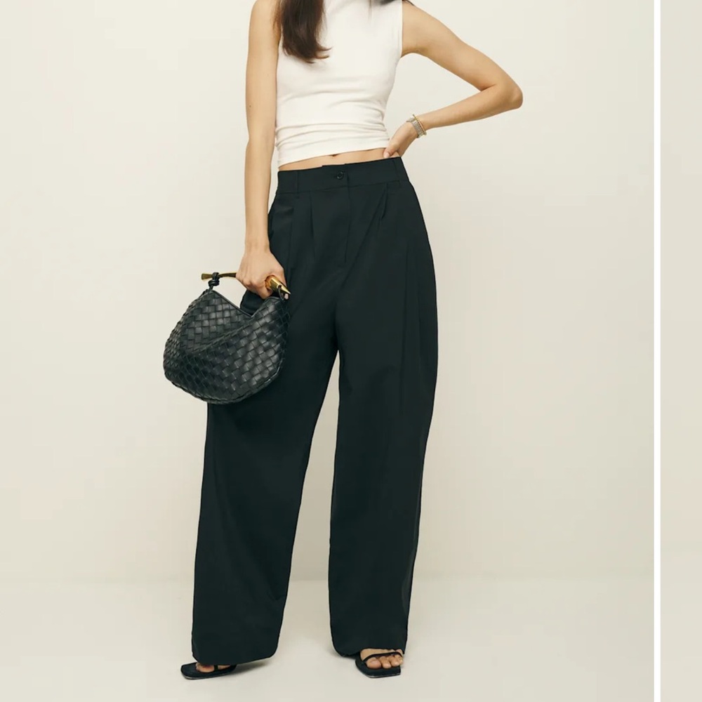 Reformation Danielle Oversized Pant Black - Size 8